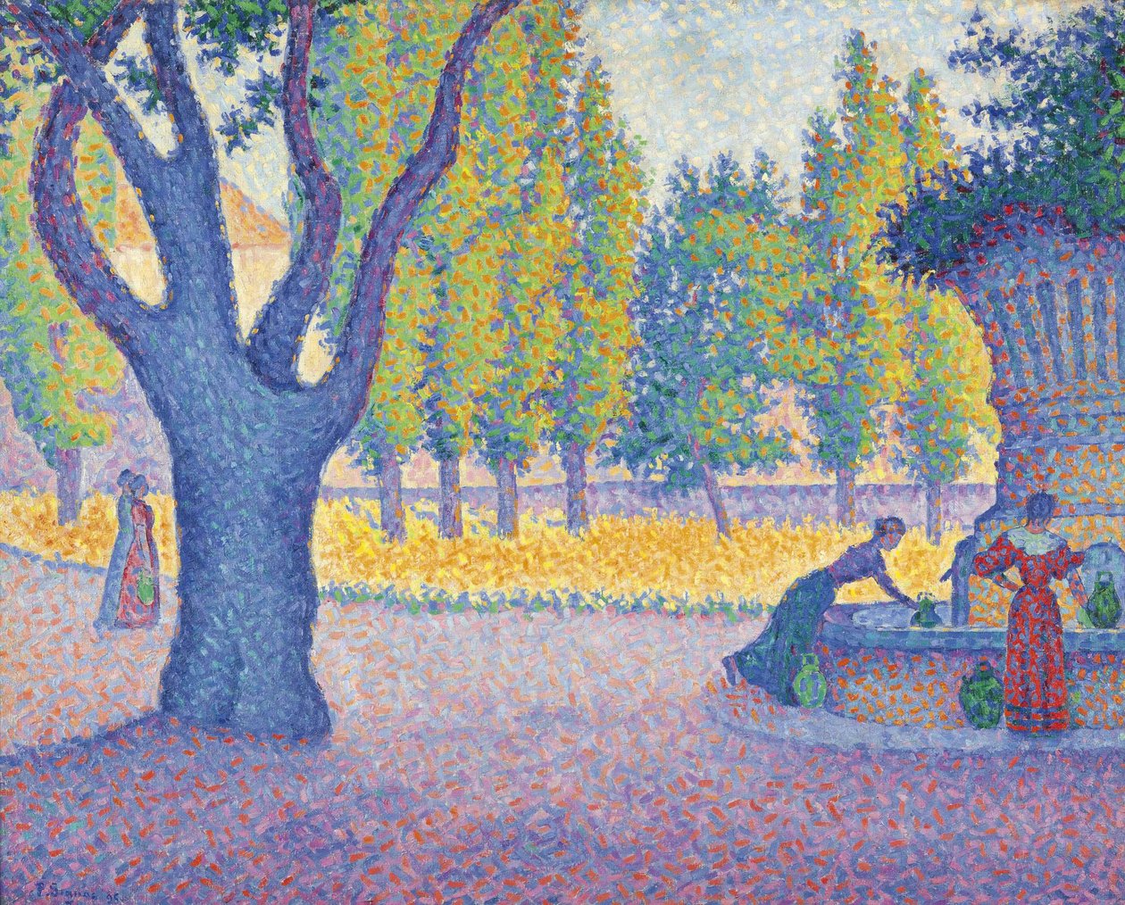 Saint-Tropez, Lices çeşmesi, 1895. by Paul Signac
