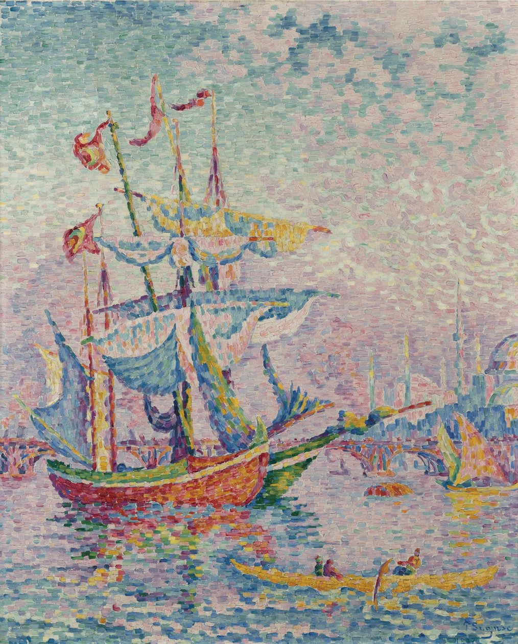 Haliç. Köprü, 1907 by Paul Signac