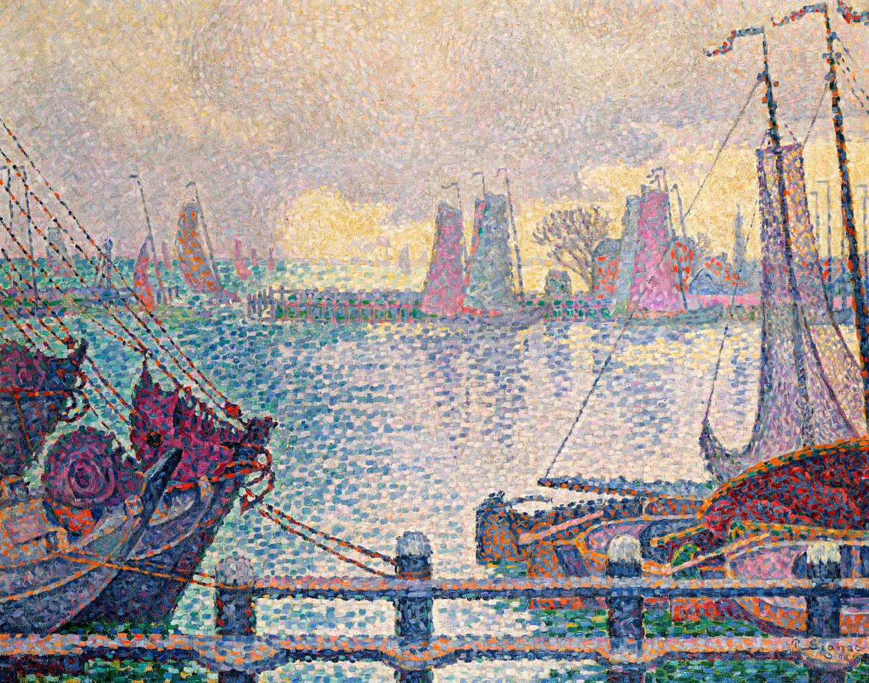 Volendam Limanı, 1896 by Paul Signac