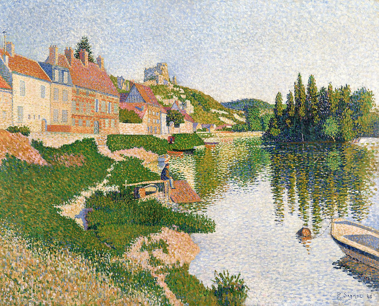 Nehir Bankası, Petit-Andely by Paul Signac