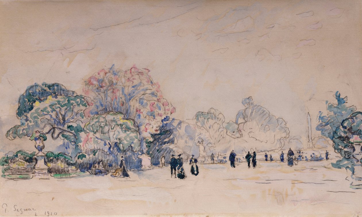 Tuileries, Paris, 1910 by Paul Signac