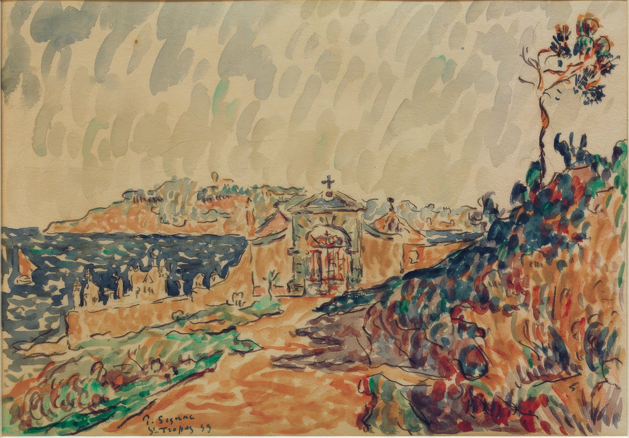 Saint-Tropez körfezinin görünümü by Paul Signac