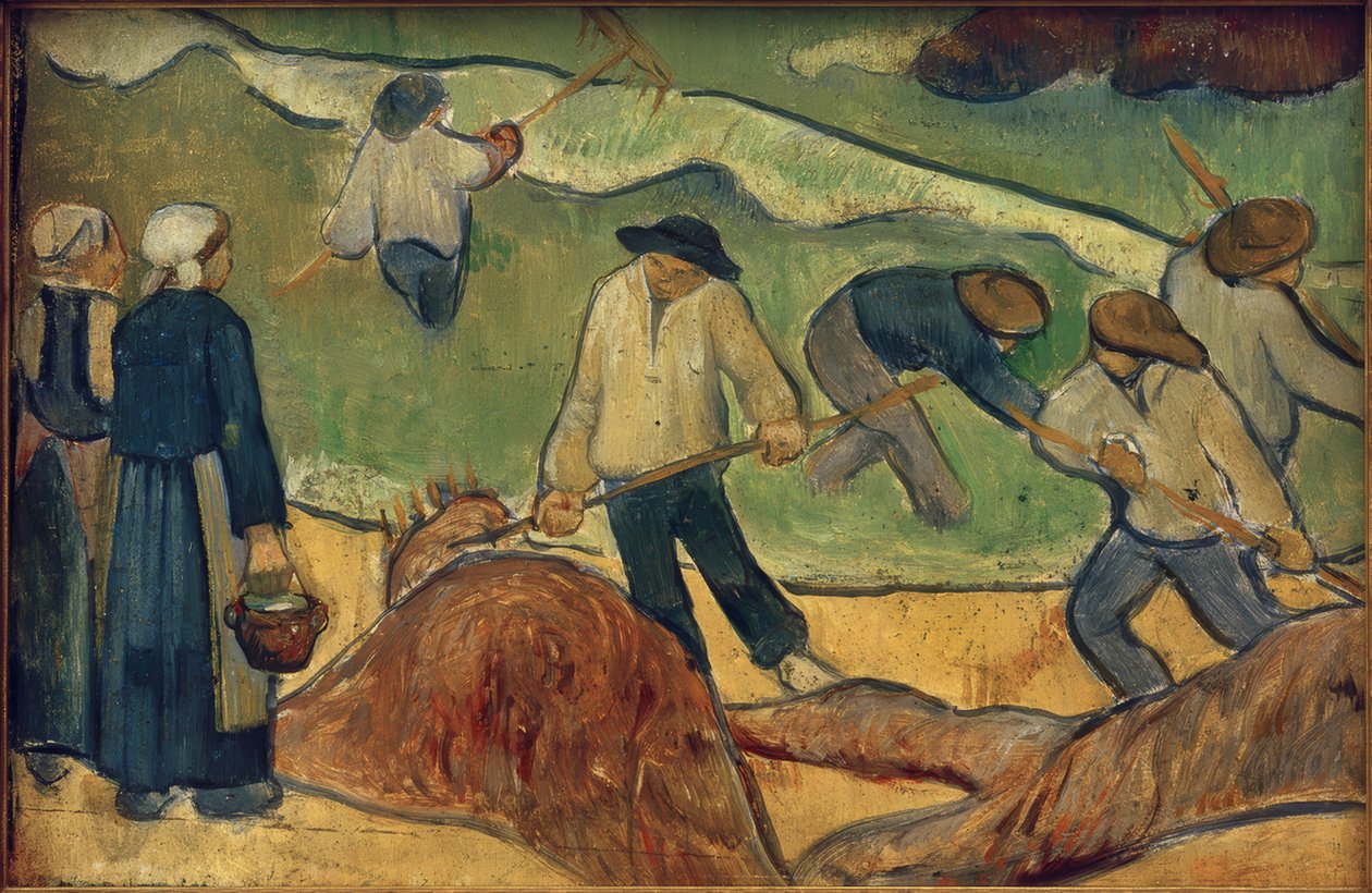 Kelp balıkçıları ile manzara by Paul Sérusier