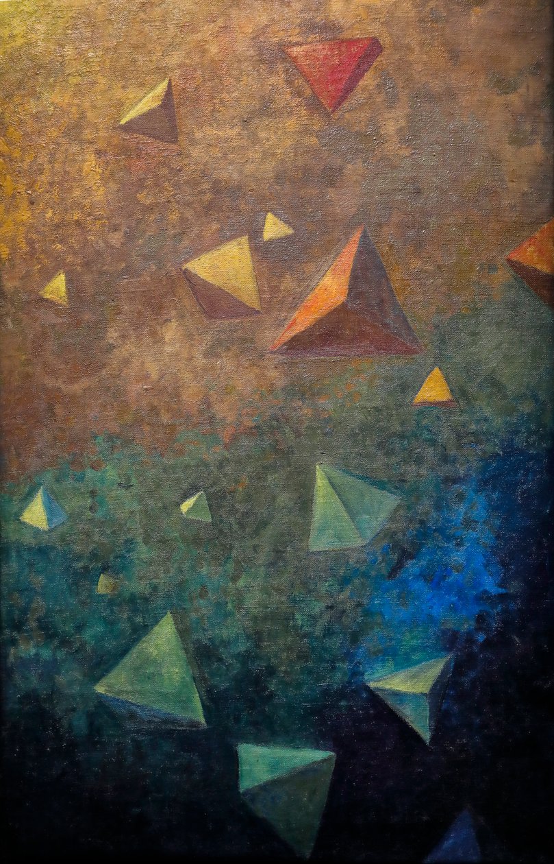 Tetrahedra, c.1910 (tuval üzerine yağlı boya) by Paul Sérusier