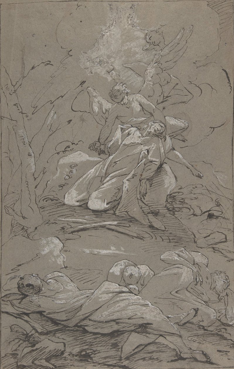 Getsemani Bahçesindeki İsa, 1712-62. by Paul Troger