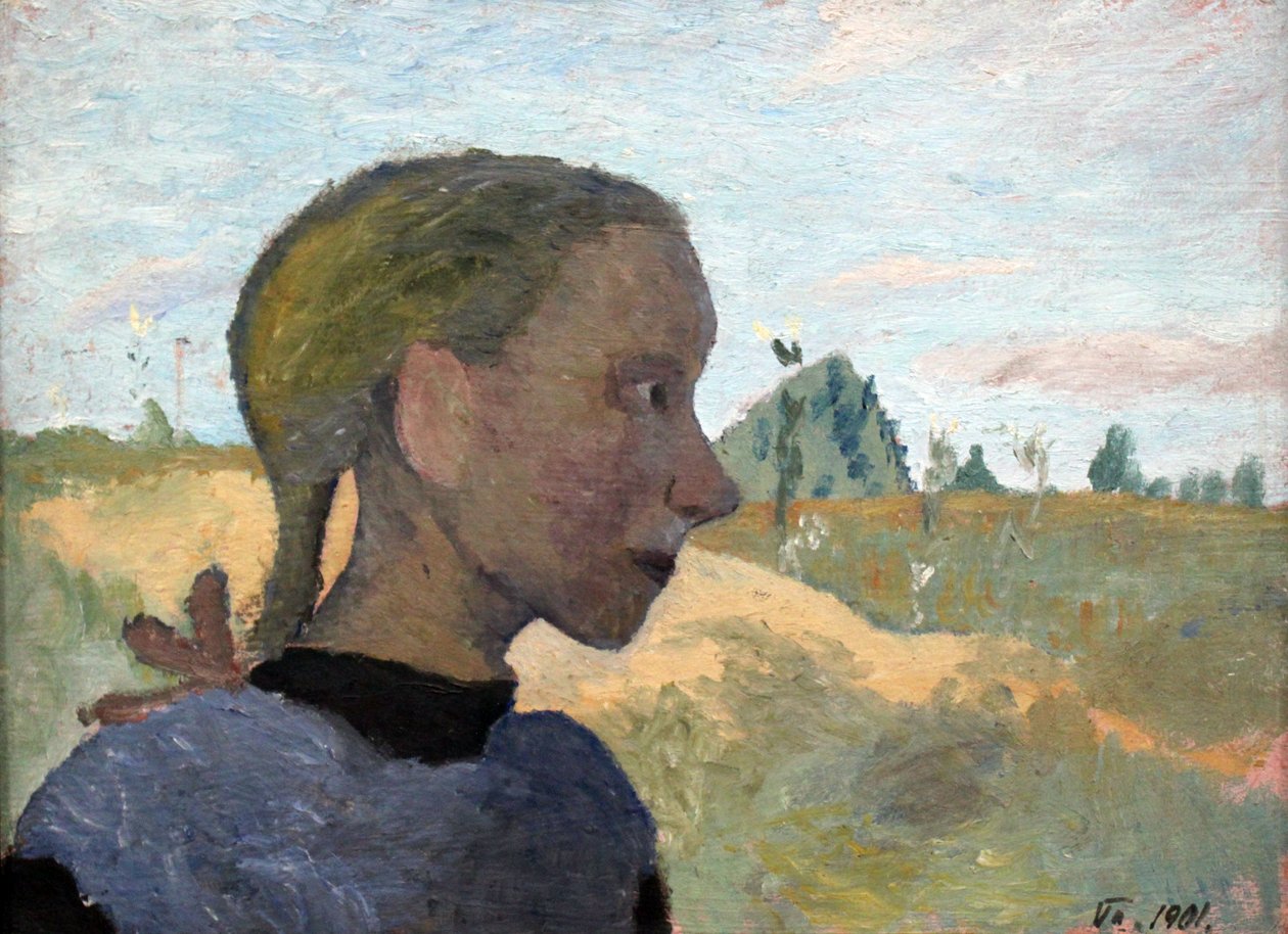 Bir kızın portresi by Paula Modersohn Becker