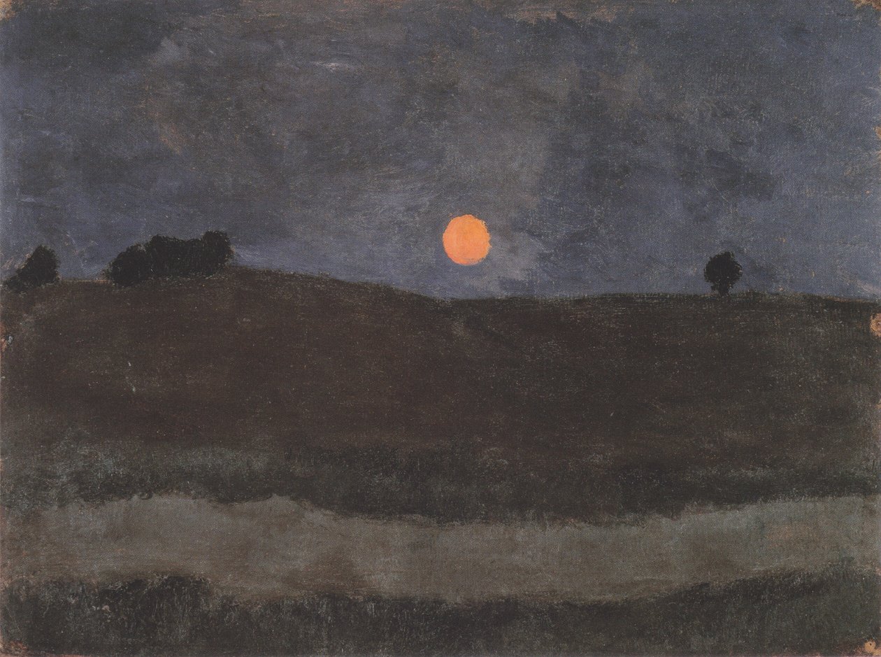 Manzara üzerinde ay by Paula Modersohn Becker