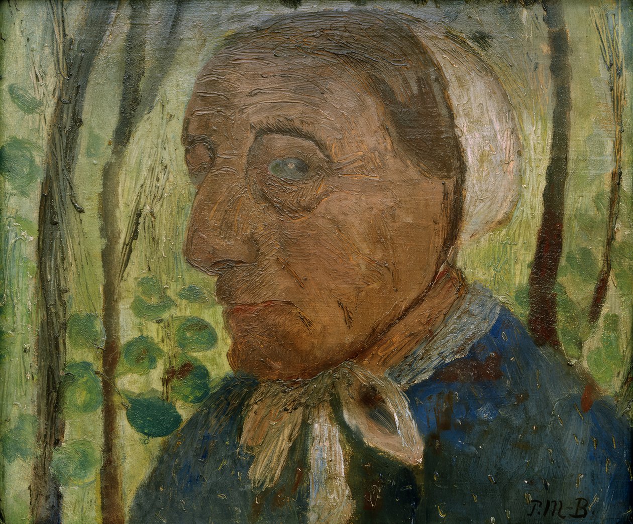 Yaşlı köylü kadın by Paula Modersohn Becker