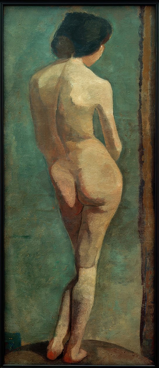 Arkadan çıplak duran kadın by Paula Modersohn Becker