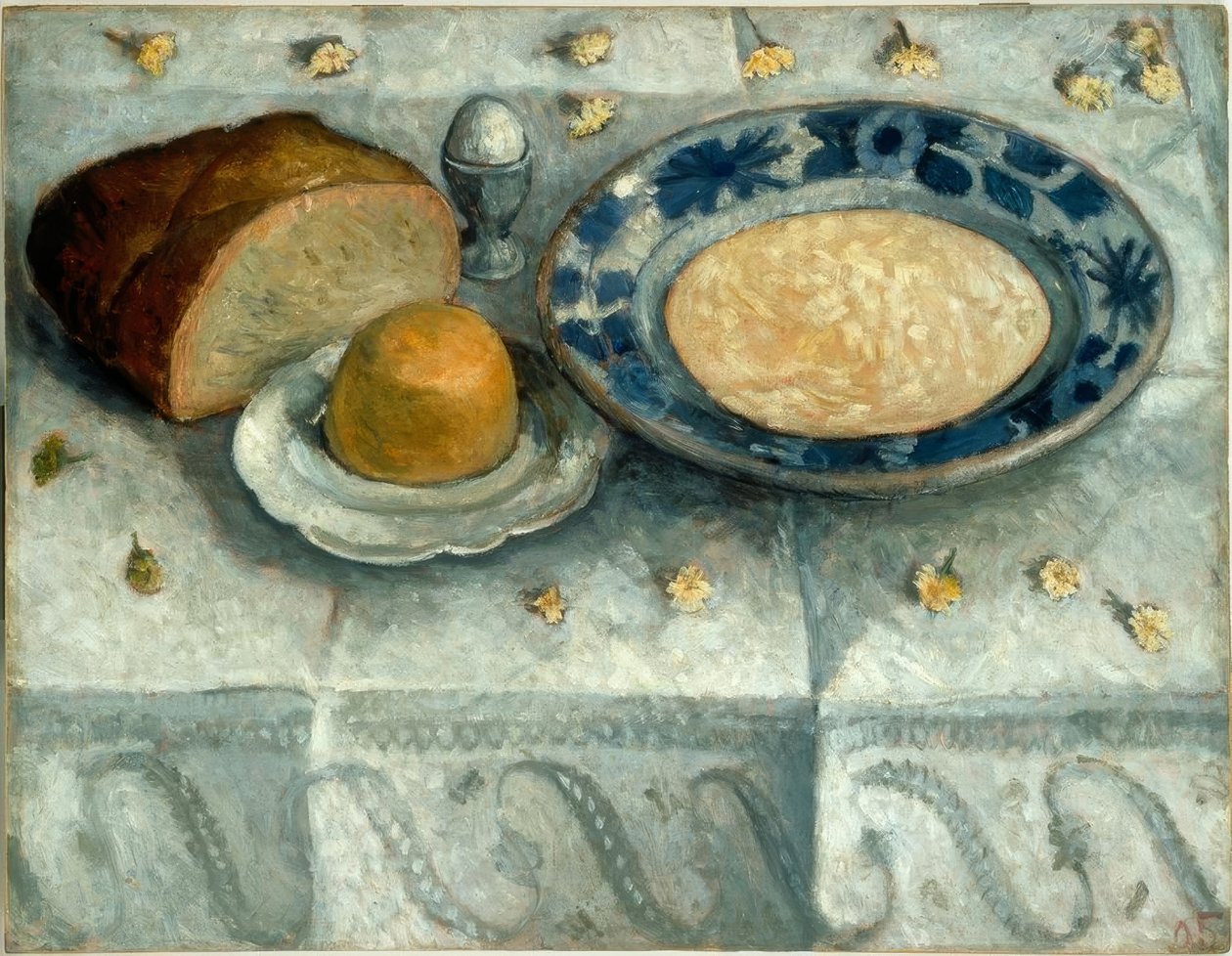Süt tokluğu ile natürmort by Paula Modersohn Becker