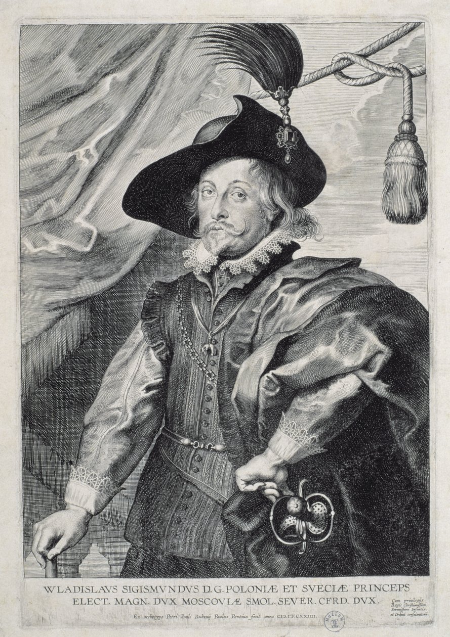 Vladislav IV Vasa (1595-1648) Polonya Kralı, 1624 by Paulus Pontius