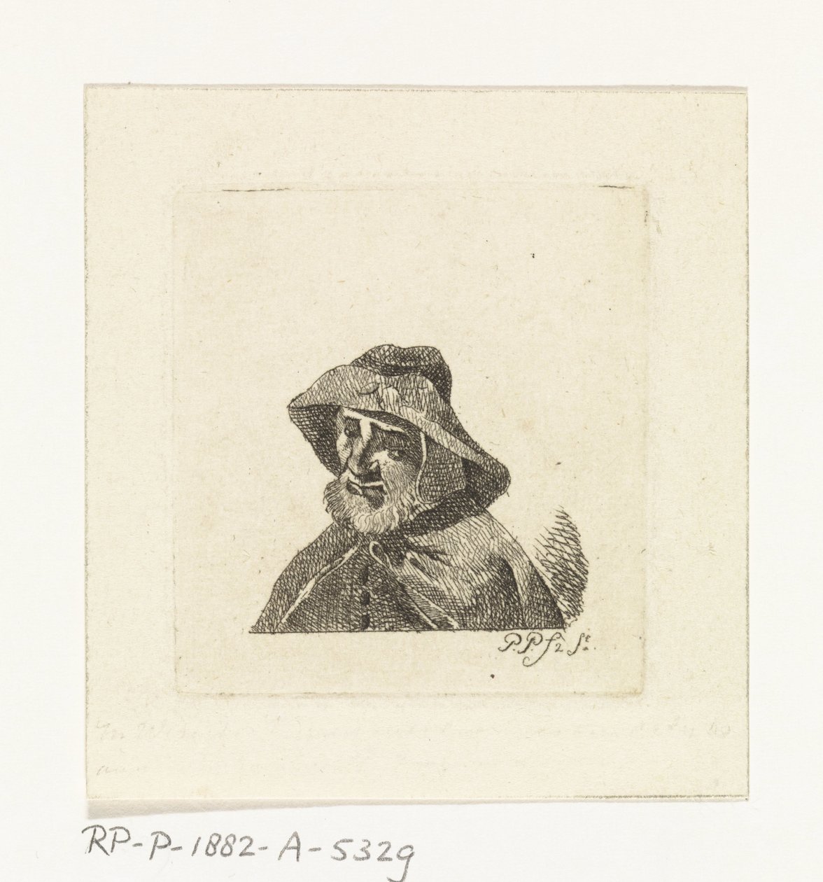 Balıkçı şapkalı yaşlı adam by Paulus Charles Gerard Poelman