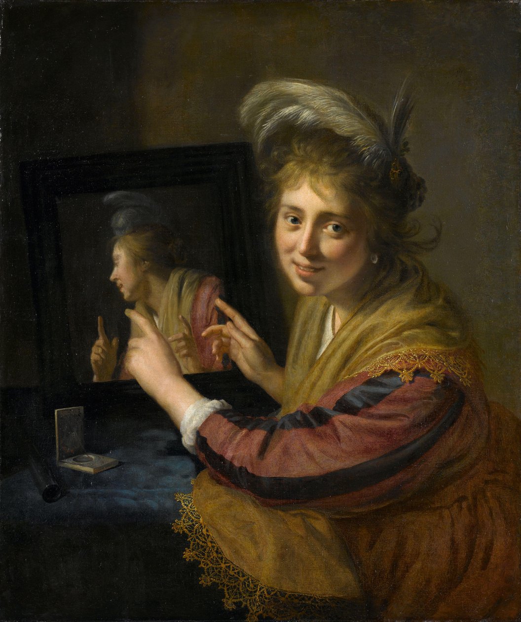 Aynadaki Kız by Paulus Moreelse