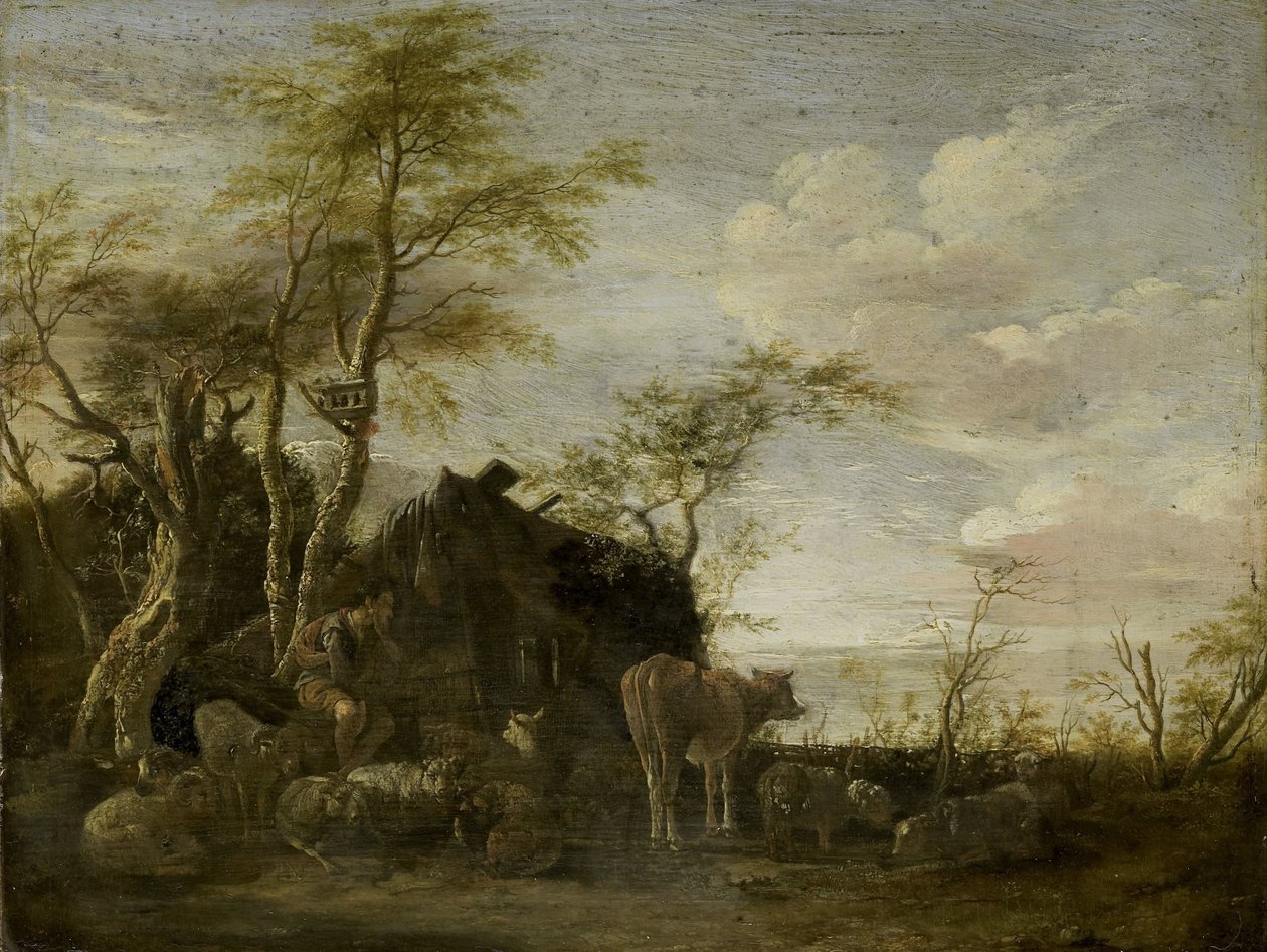 Bir çoban kulübesi by Paulus Potter