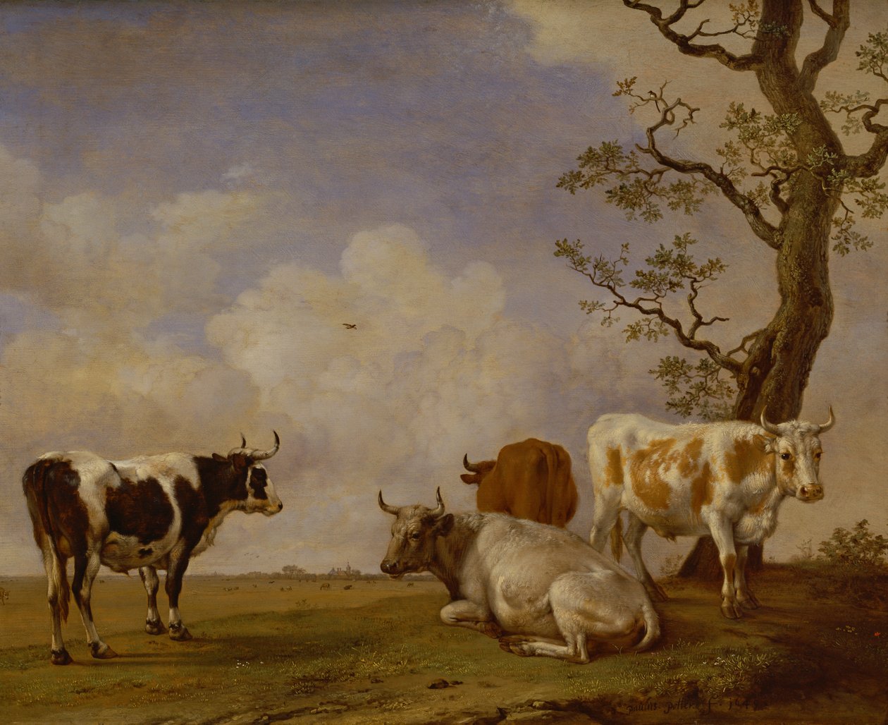ನಾಲ್ಕು ಬುಲ್‌ಸ್ಟರ್ಕ್ by Paulus Potter