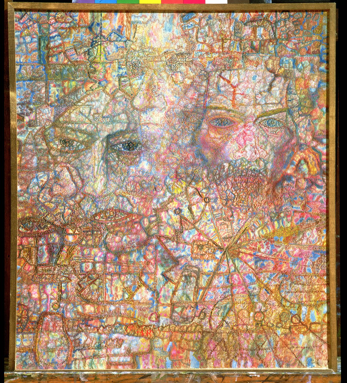 Yüzler, 1940 (kağıt üzerine yağlı boya) by Pawel Nikolajewitsch Filonow