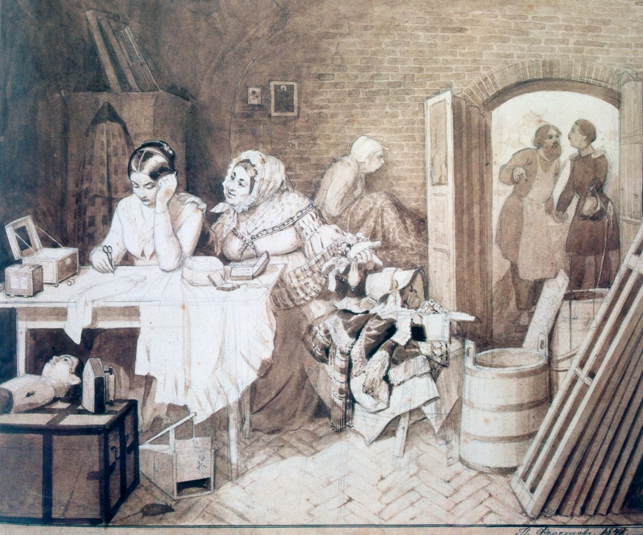 fare kapanı, 1846 by Pavel Andreevich Fedotov