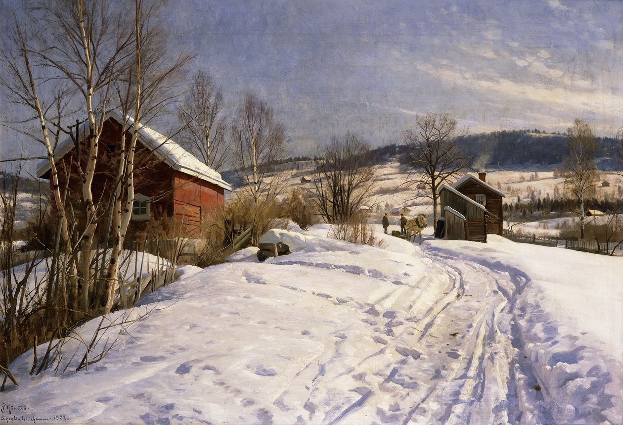 Bir Kış Manzarası, Lillehammer by Peder Monsted