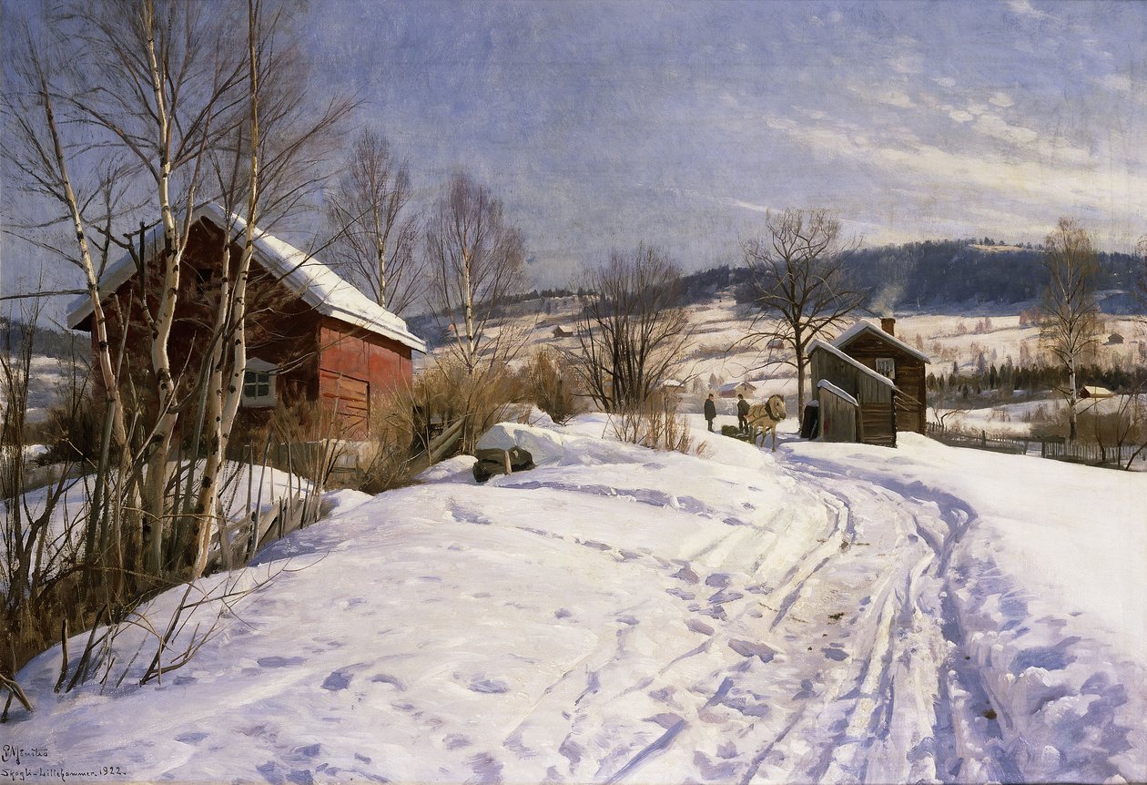 Bir Kış Manzarası, Lillehammer by Peder Monsted