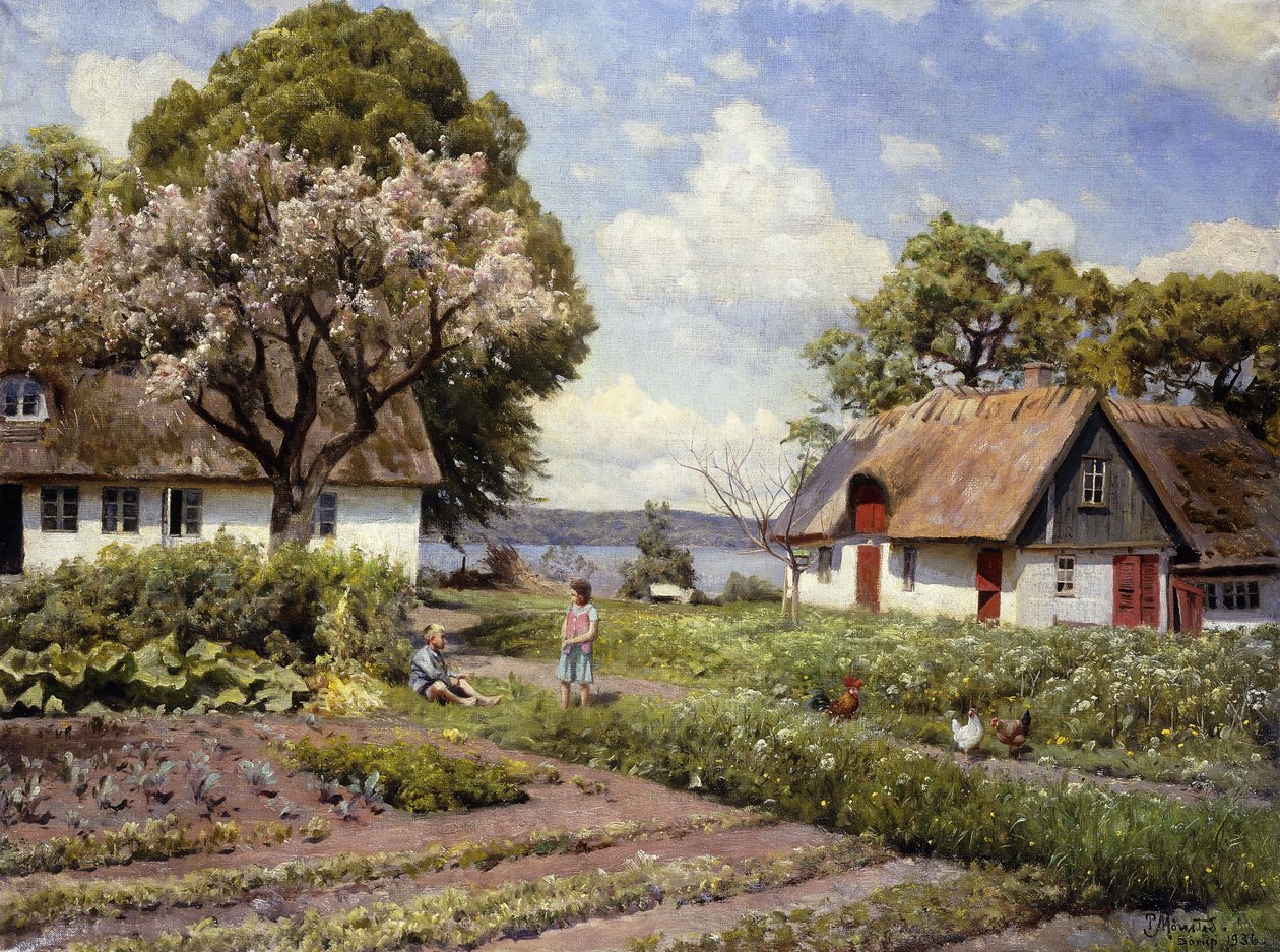 Çiftlik bahçesindeki çocuklar by Peder Monsted