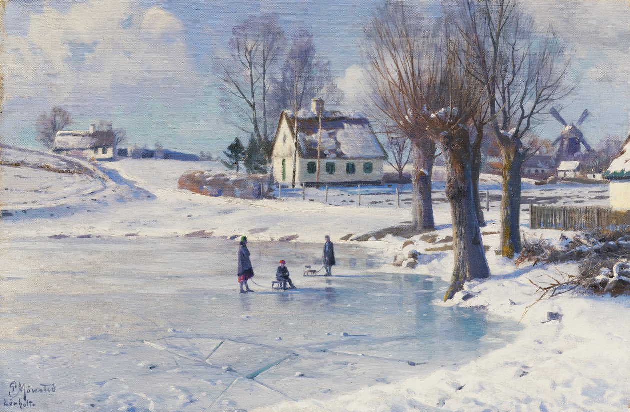 Donmuş Gölde Kızakla Kaymak by Peder Monsted