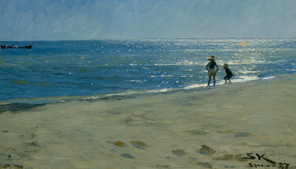 Denizin üzerinde güneş parıltısı, Skagen by Peder Severin Krøyer