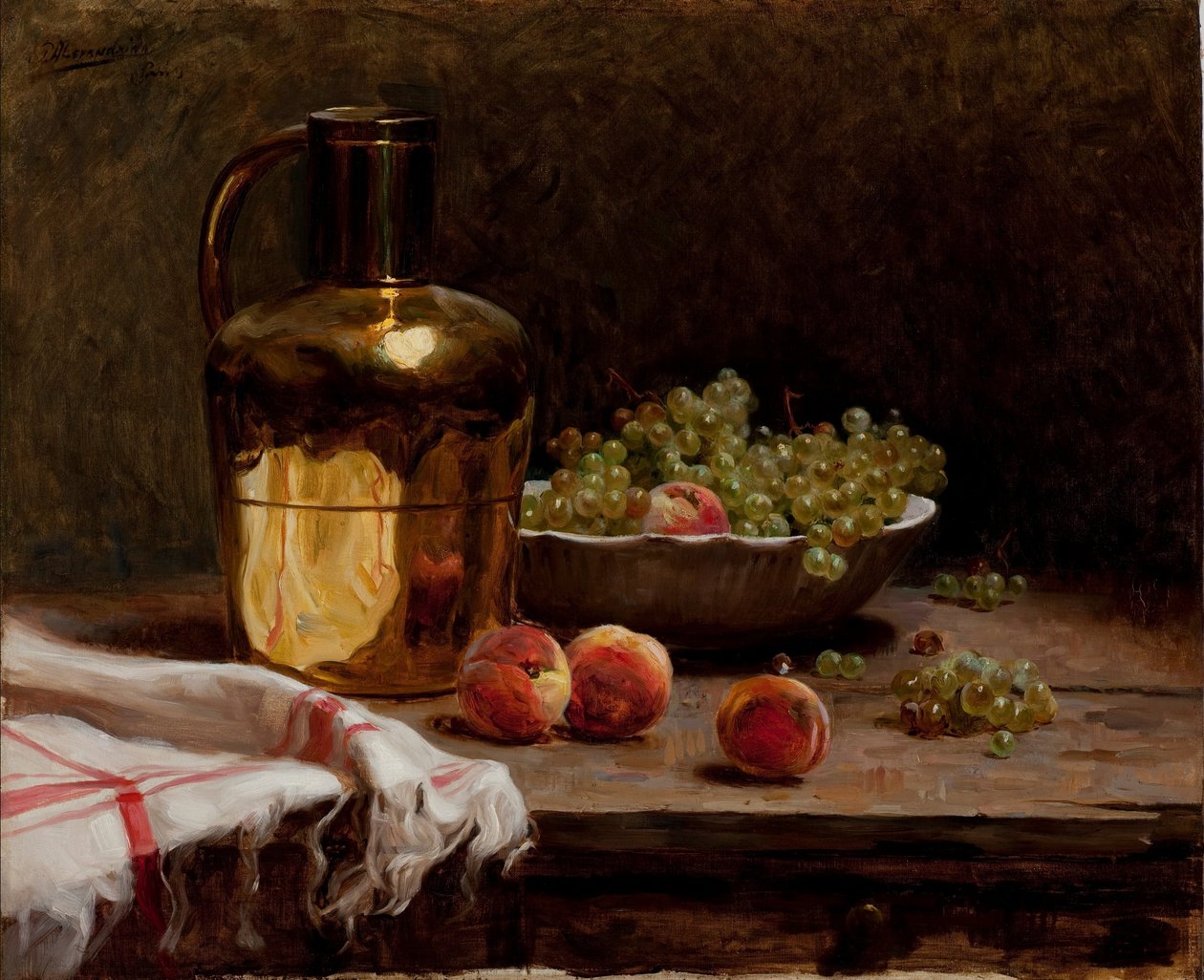 Natürmort - Üzümler ve ŞeftalilerPortekizler: Natürmort - Üzümler ve şeftaliler by Pedro Alexandrino Borges