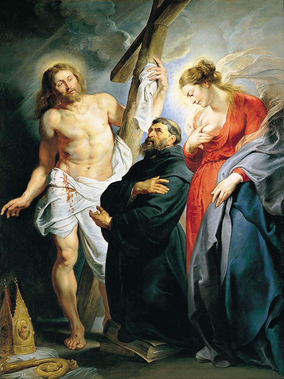 İsa ve Bakire arasındaki Aziz Augustine by Pedro Pablo Rubens