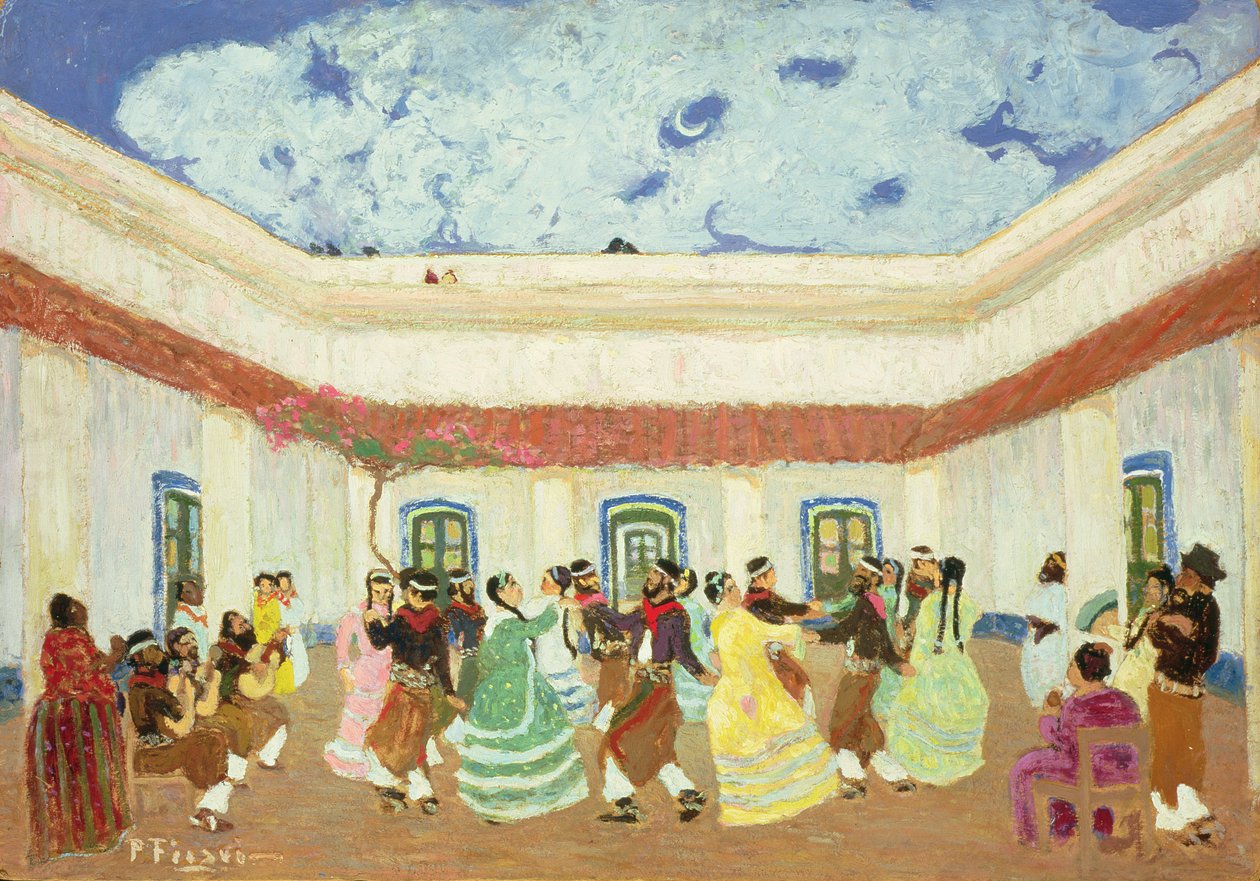 Veranda (gemide yağ) by Pedro Figari