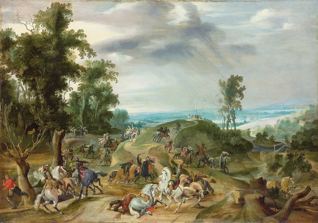 Bir süvari savaşı by Peeter Snayers