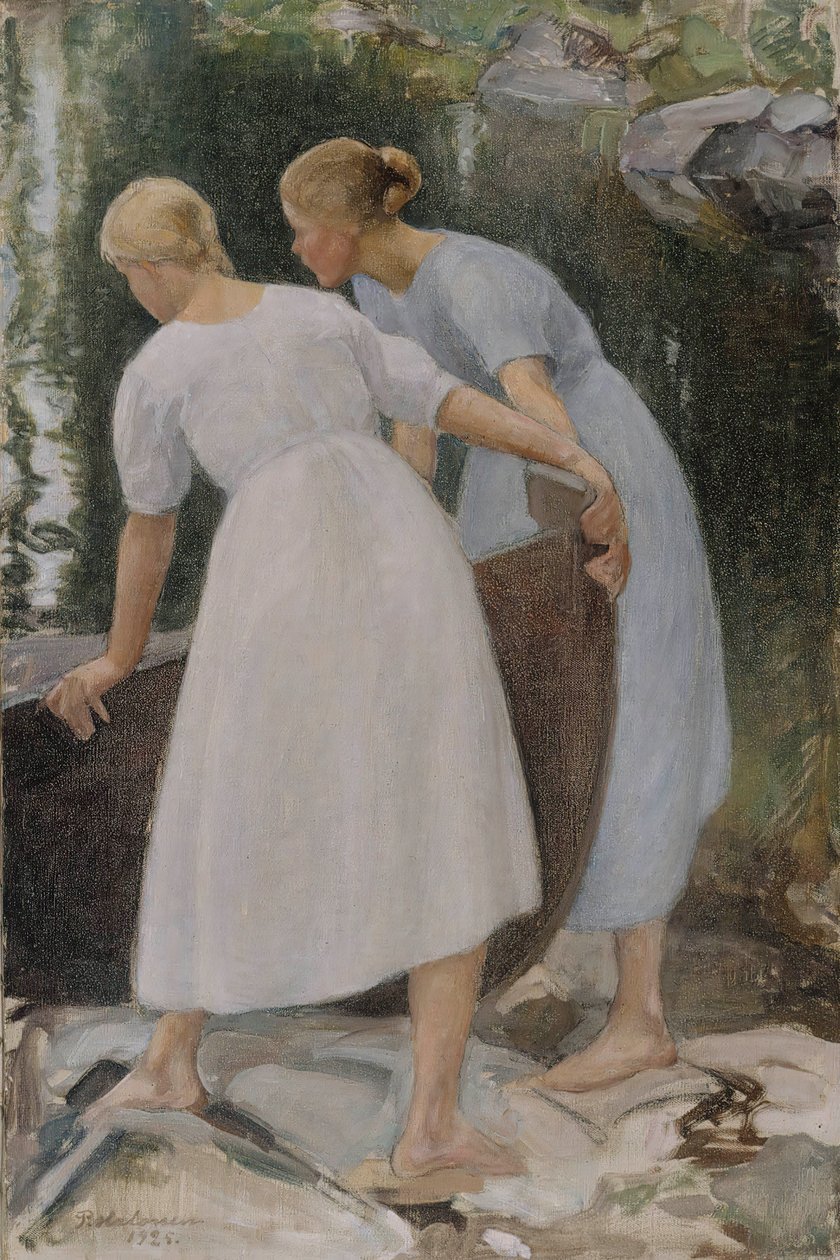 Tekne İttiren Kızlar, 1925. by Pekka Halonen