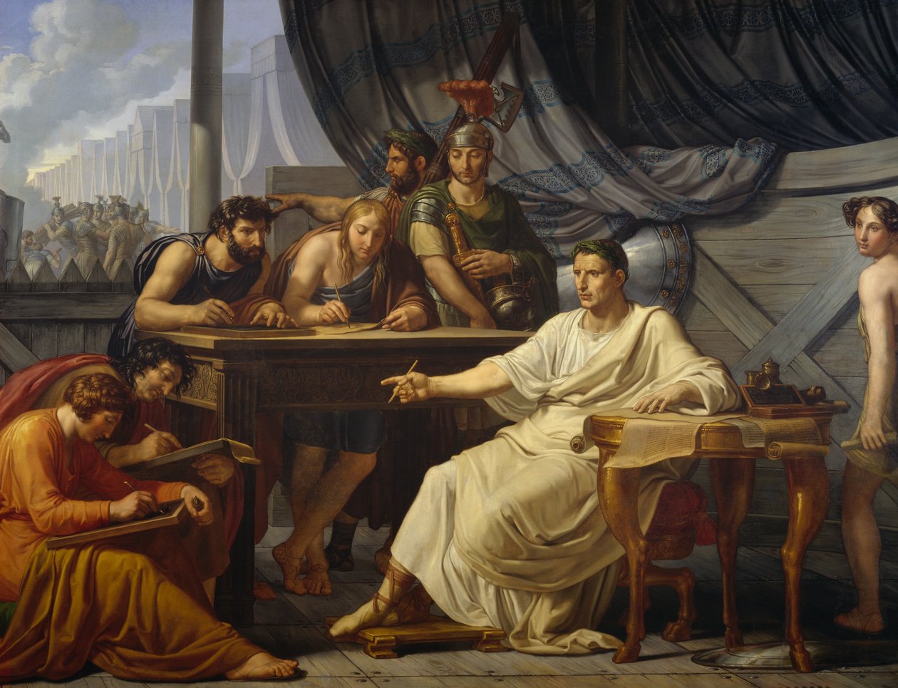 Julius Caesar Yorumları dikte ediyor by Pelagio Palagi