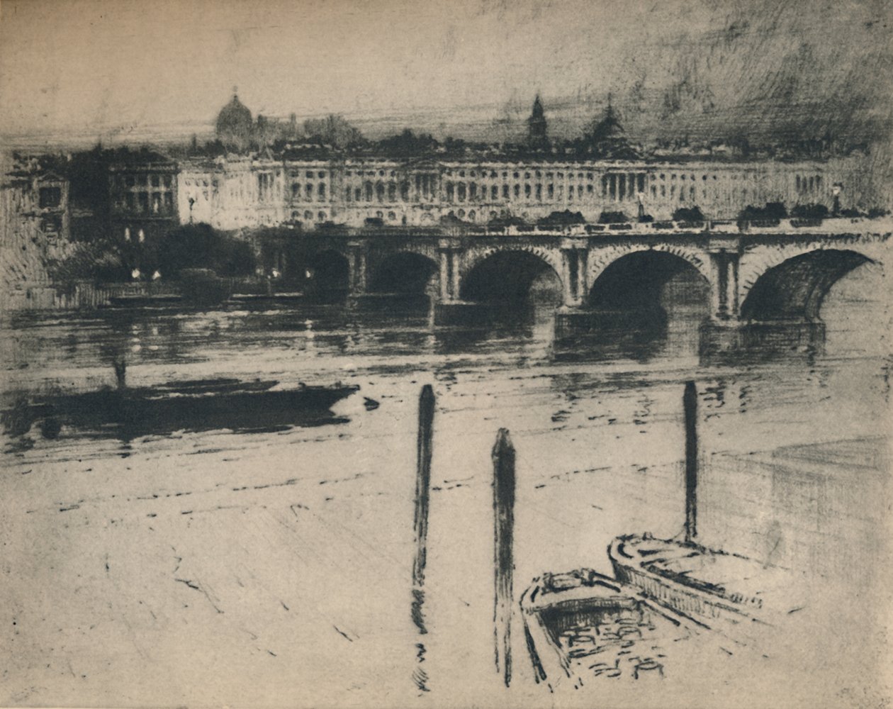 Waterloo Köprüsü, 1927. by Percy Robertson
