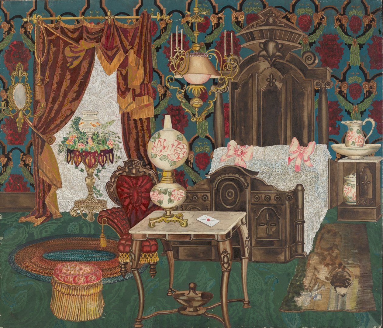 yatak odası, 1882 by Perkins Harnly