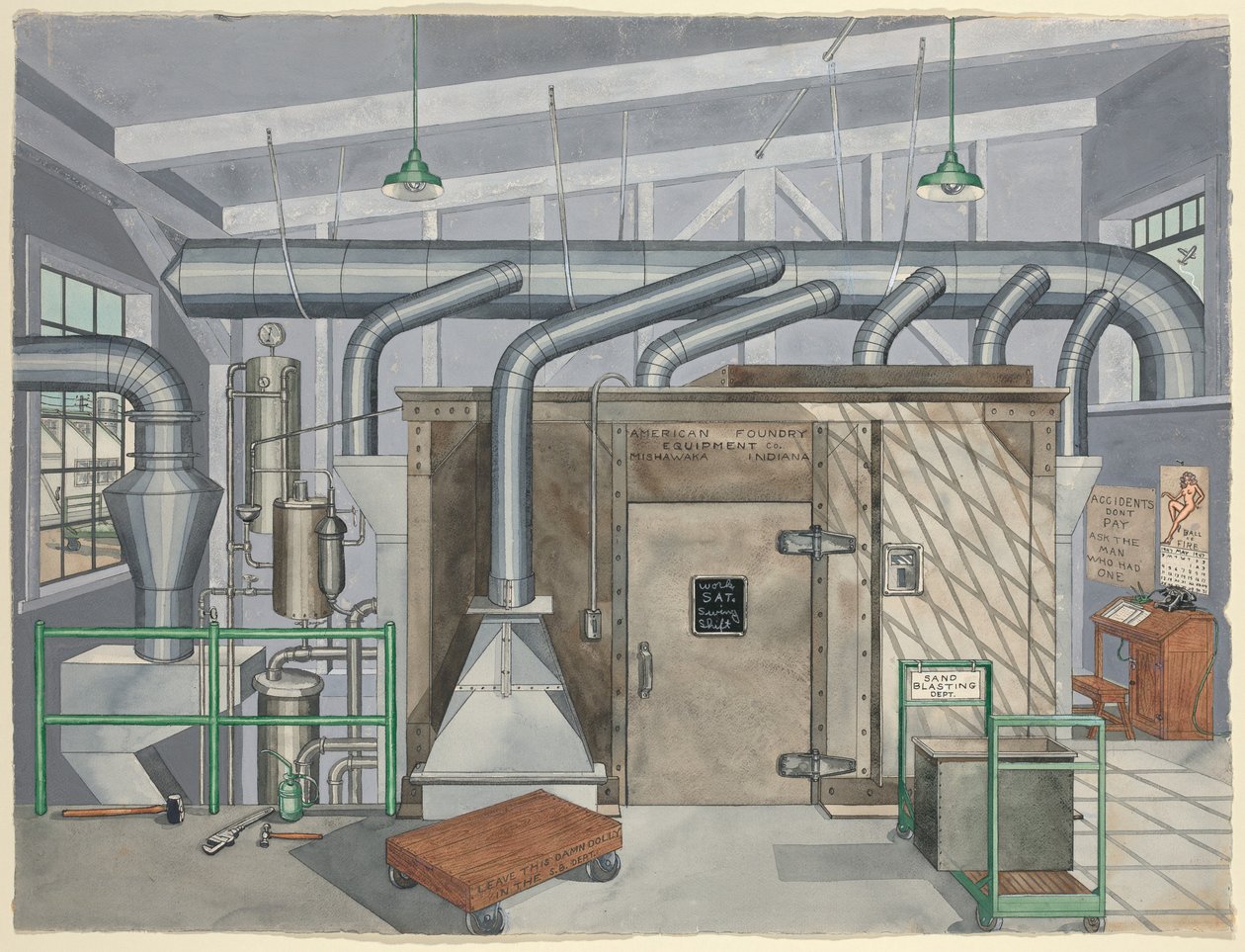 Dış Kumlama Odası, 1935 by Perkins Harnly