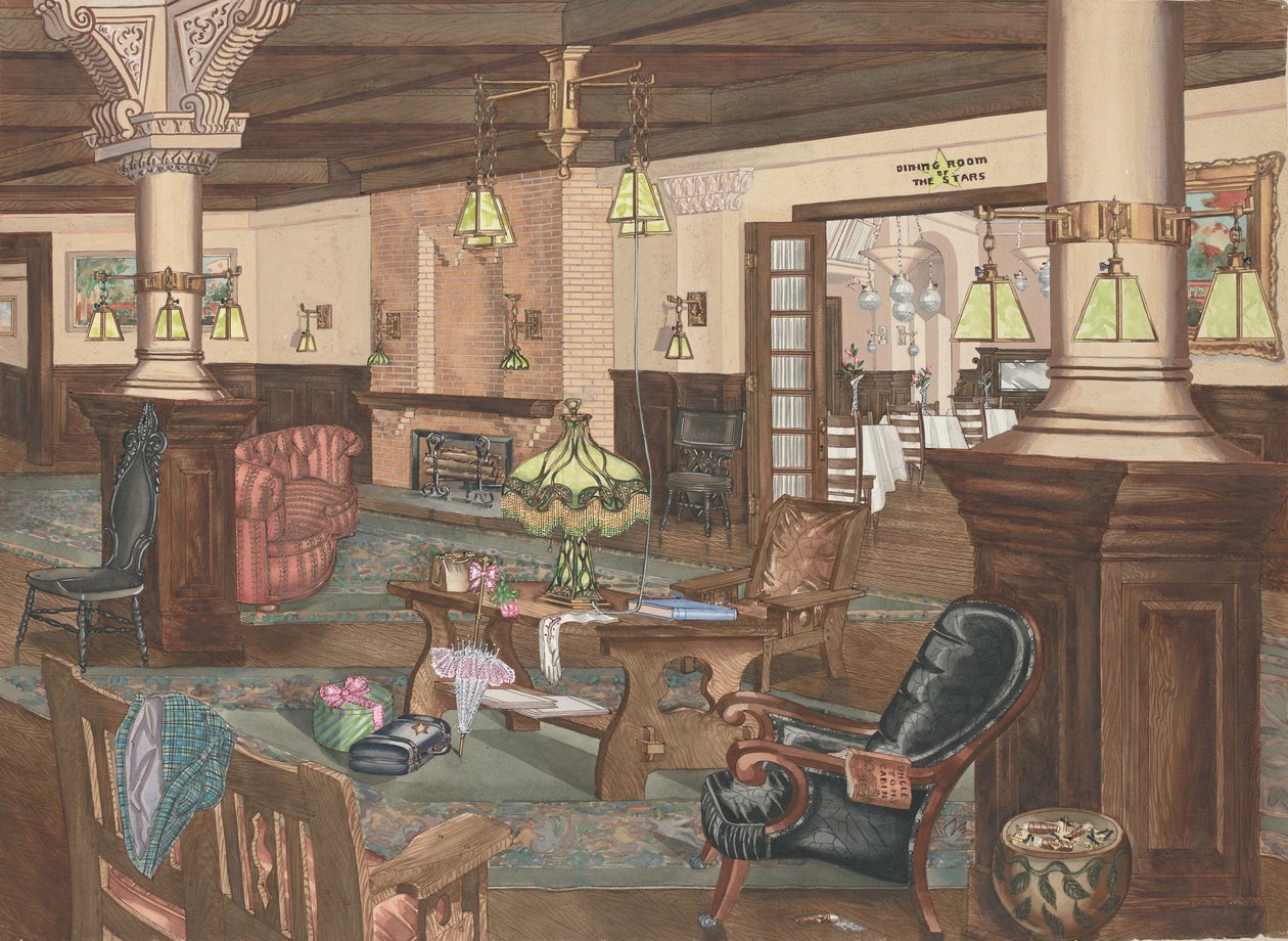 Hollywood Otel Lobisi, 1902, c. 1946. by Perkins Harnly
