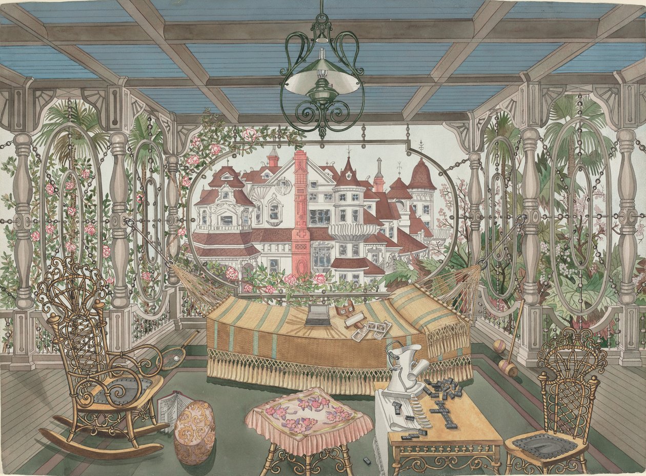 veranda, 1885 by Perkins Harnly