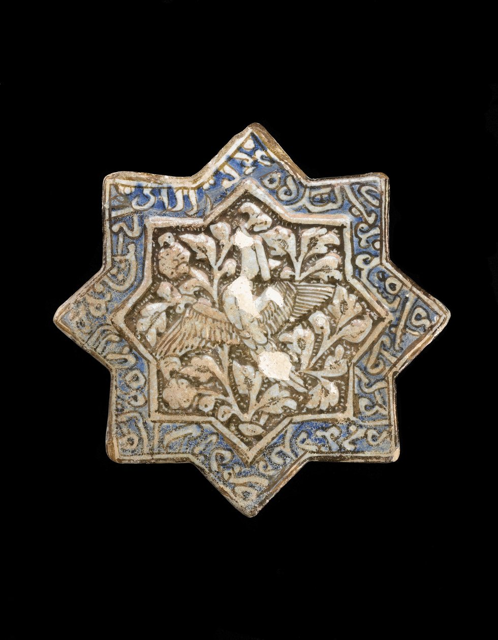 Sekiz köşeli yıldız karosu, İran, İlhanlı hanedanı (seramik) by Persian School