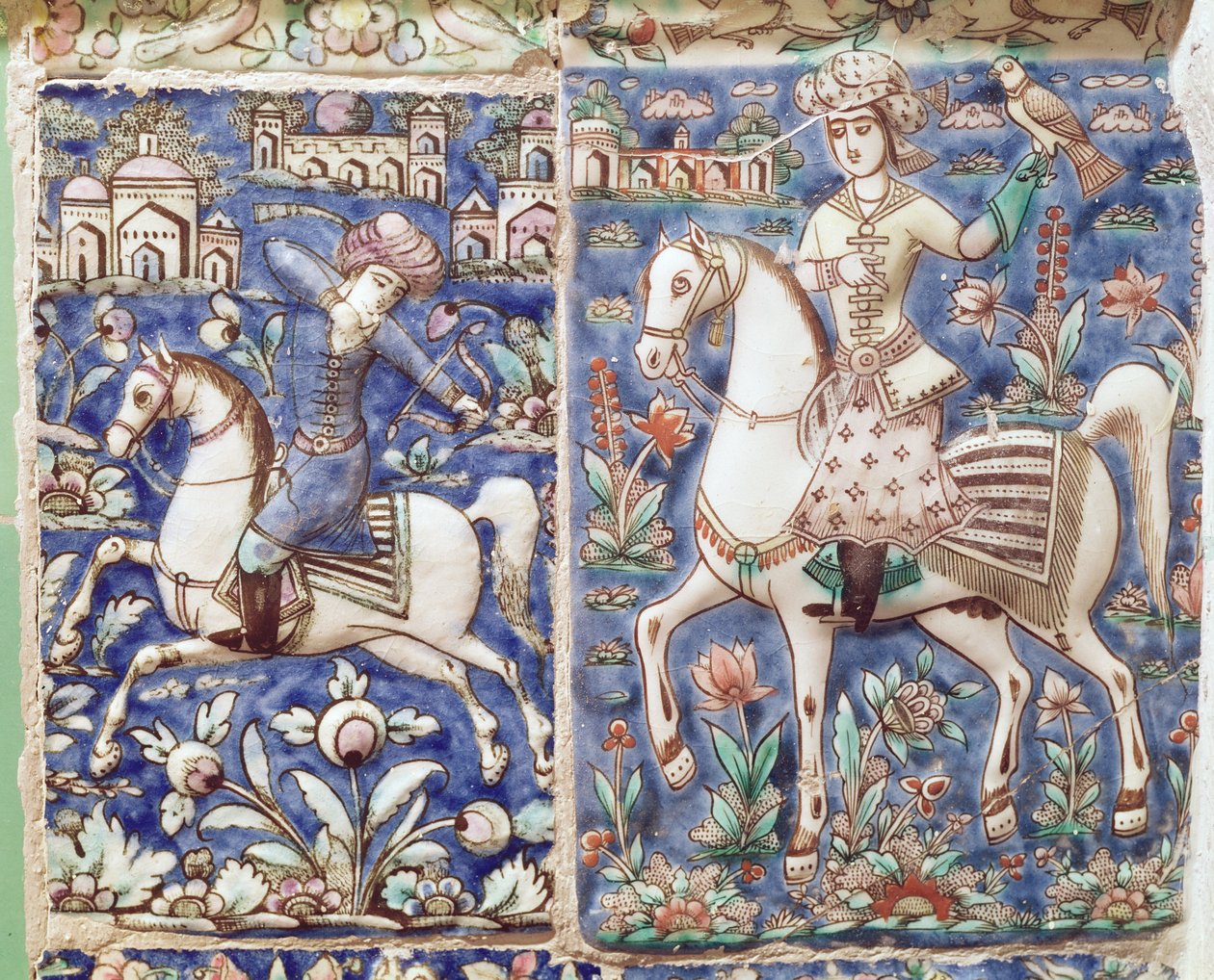 Şahinle (seramik) by Persian School