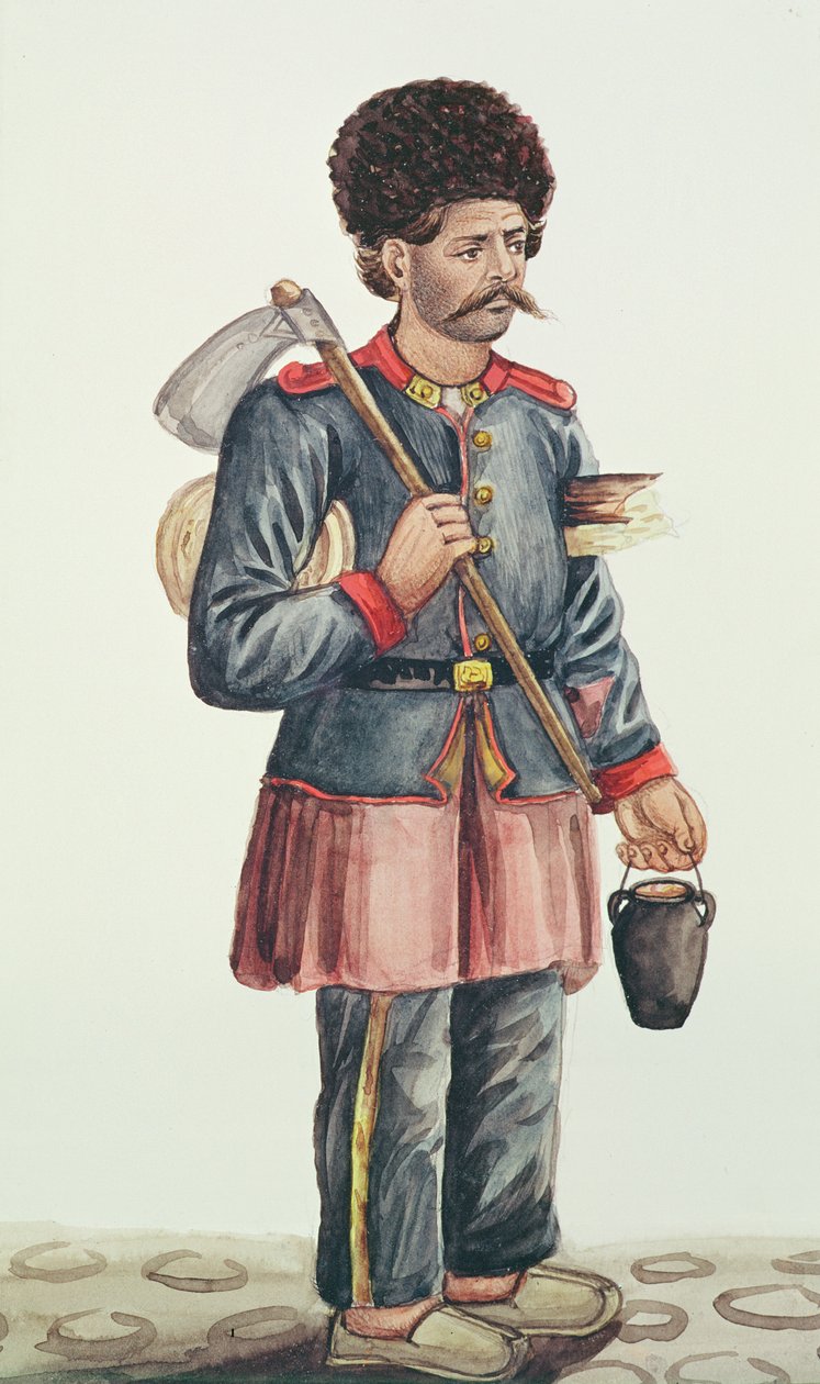 Sokak satıcısı (kağıt üzerinde wc) by Persian School