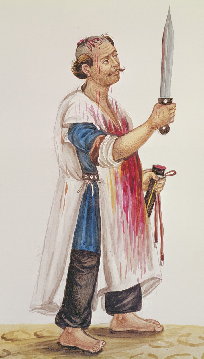Kasap yardımcısı (kağıt üzerinde wc) by Persian School