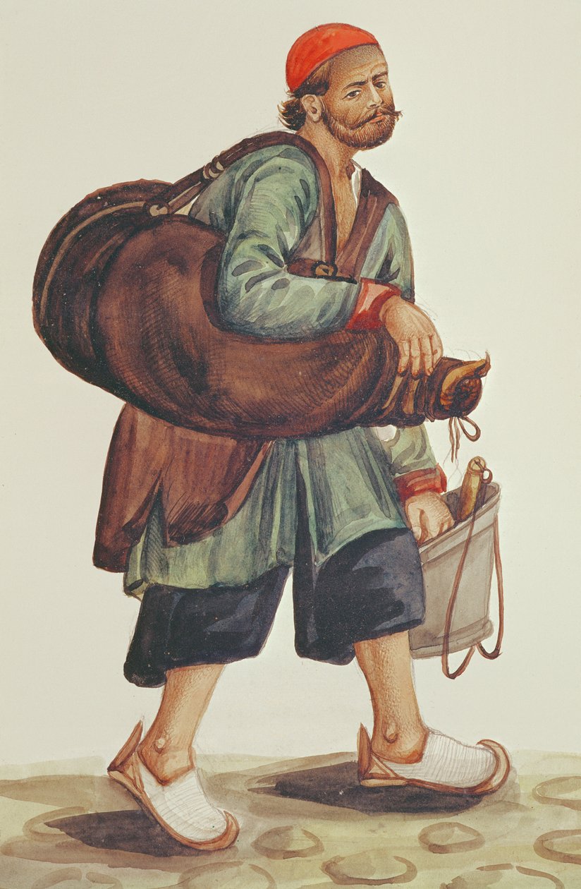 Kömürcü (kağıt üzerinde wc) by Persian School
