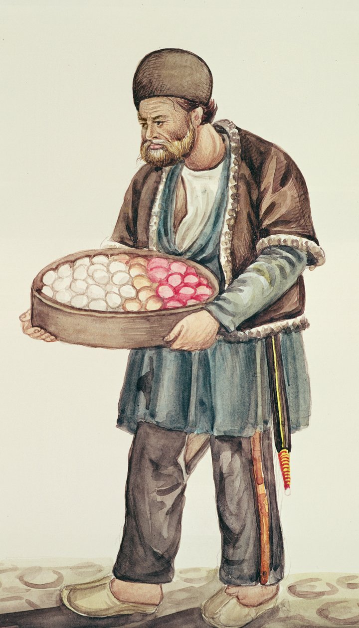 Yumurta satıcısı (kağıt üzerinde wc) by Persian School
