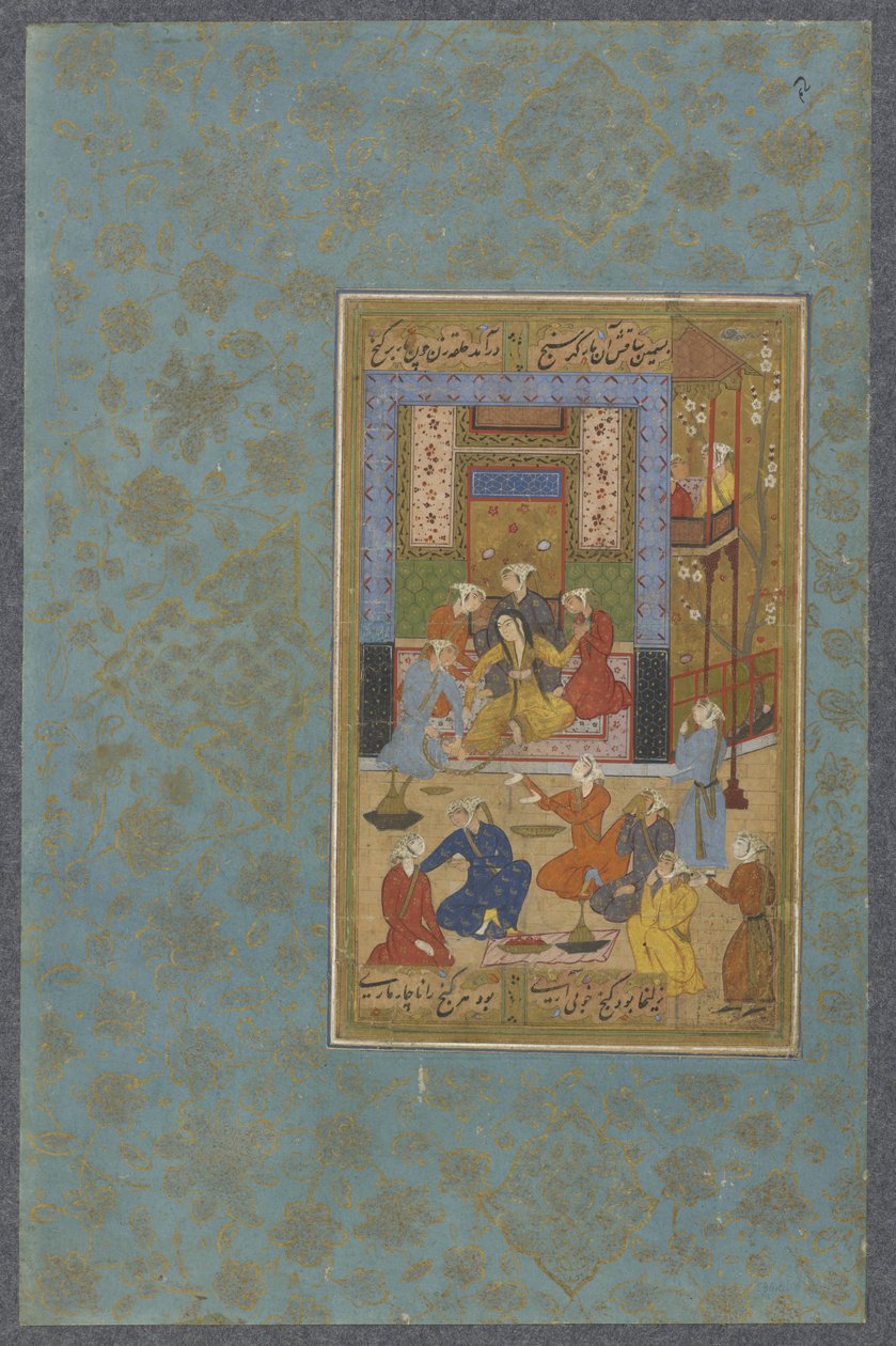 Altın zincirle bağlı Zulaykha, c.1570-80 by Persian School