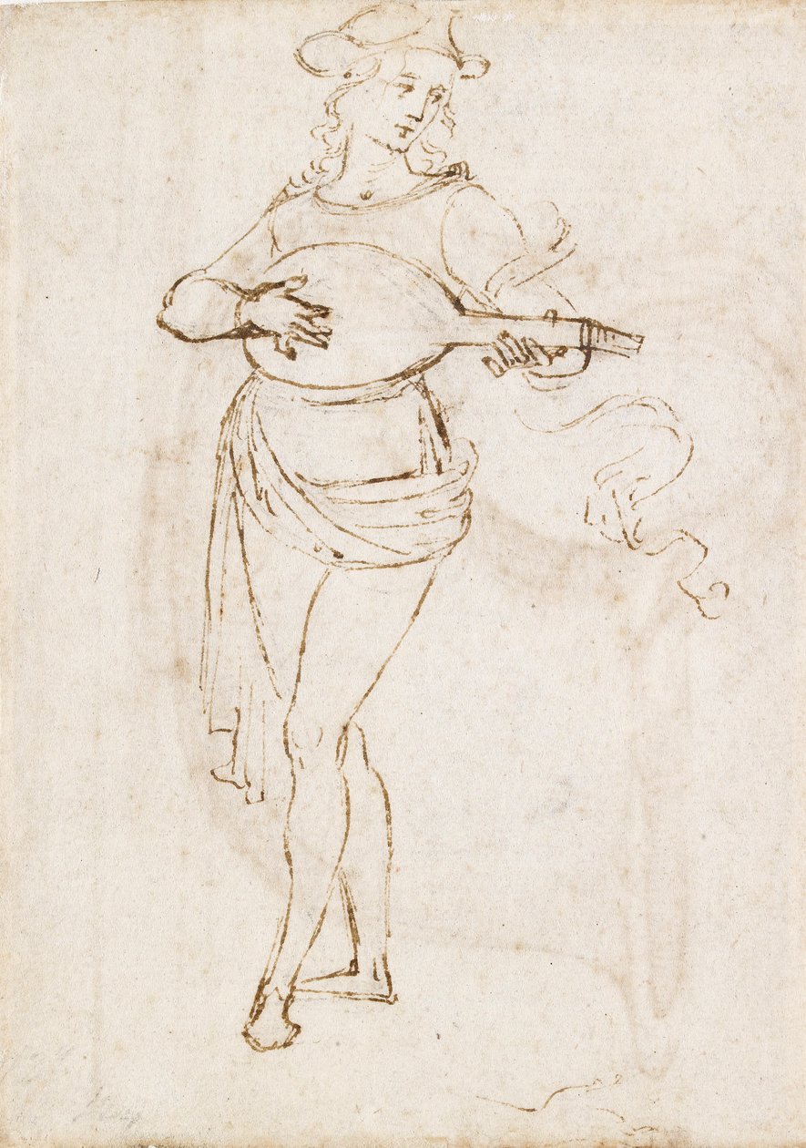 Bir Ud Oyuncusu, 15. yüzyılın sonu ile 16. yüzyılın başları by Perugino