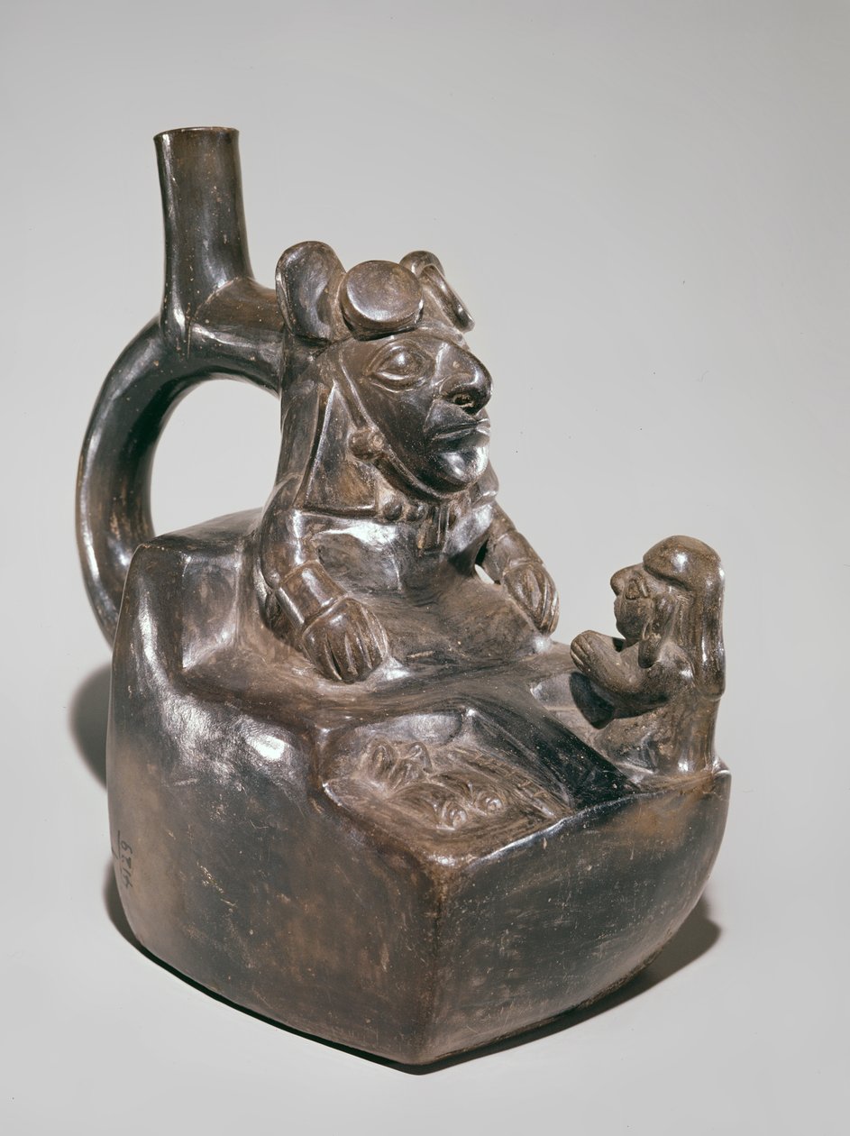 Sadakat alan kral, Mochica (toprak çanak çömlek) by Peruvian School