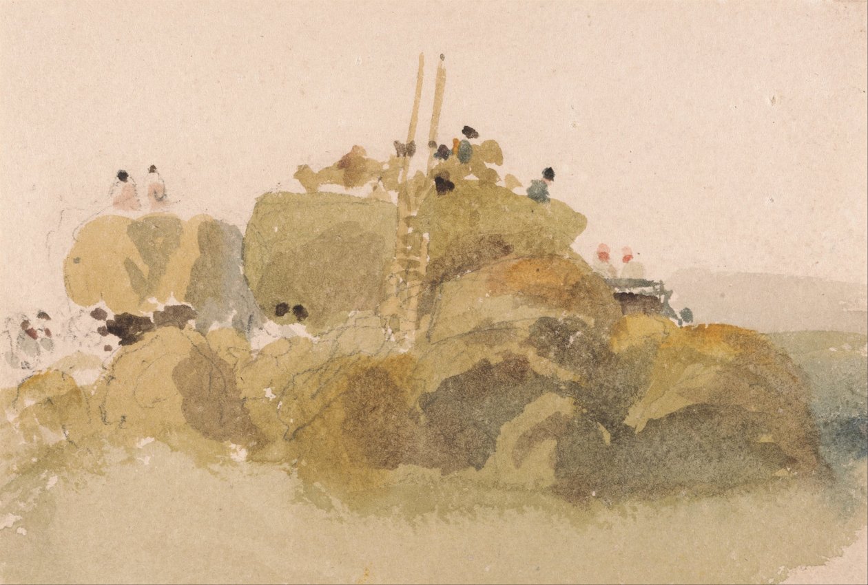 Hayrick inşa etmek by Peter de Wint