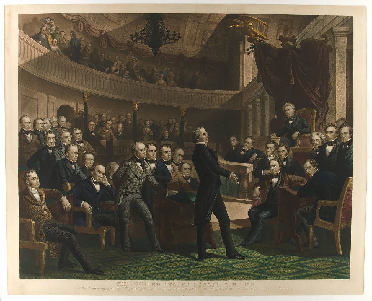 Amerika Birleşik Devletleri Senatosu, a.d. 1850, pub. c.1855 by Peter Frederick Rothermel