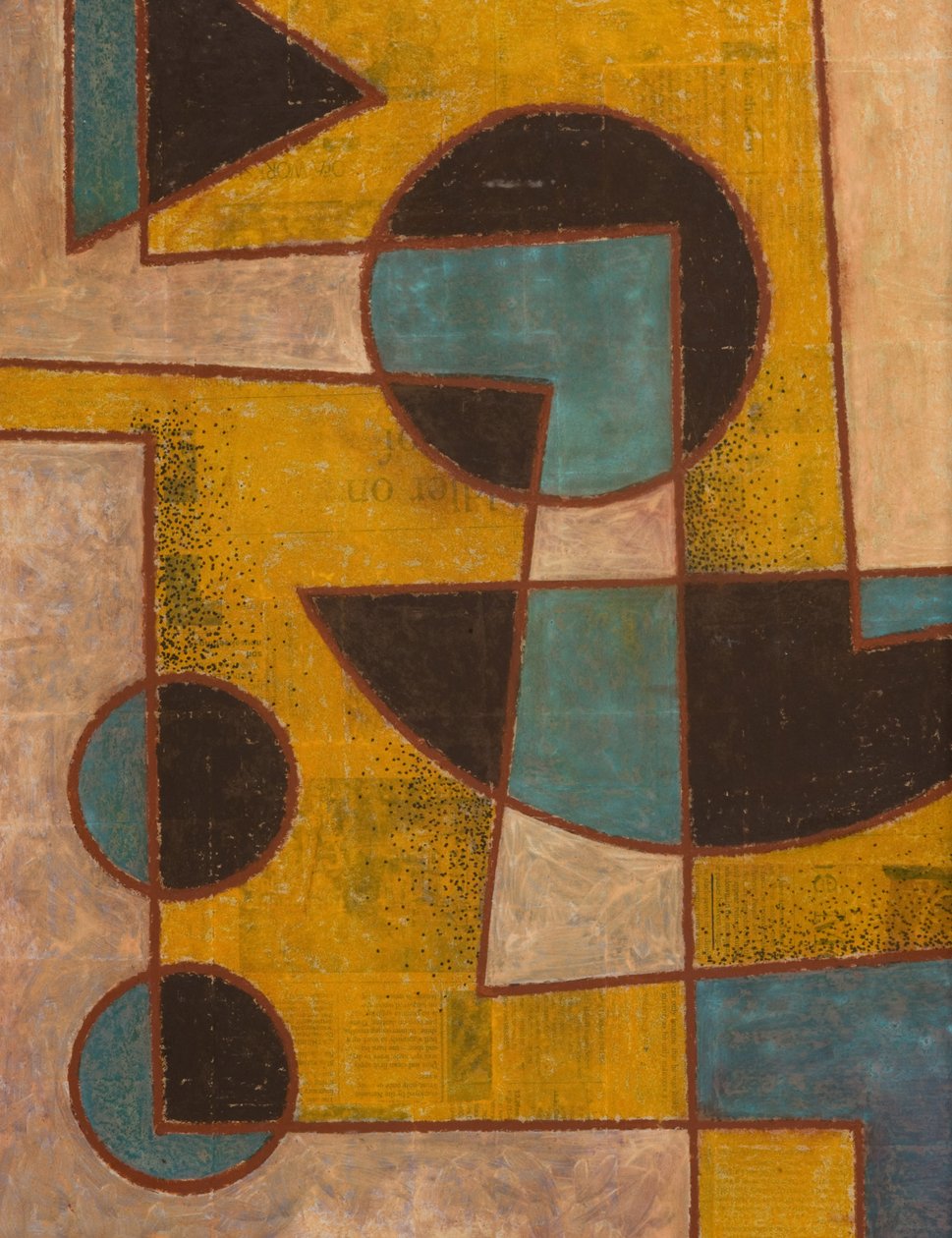 Şarkılar arasındaki duraklamalar, 2006 (kağıt üzerine kolaj ve akrilik) by Peter McClure