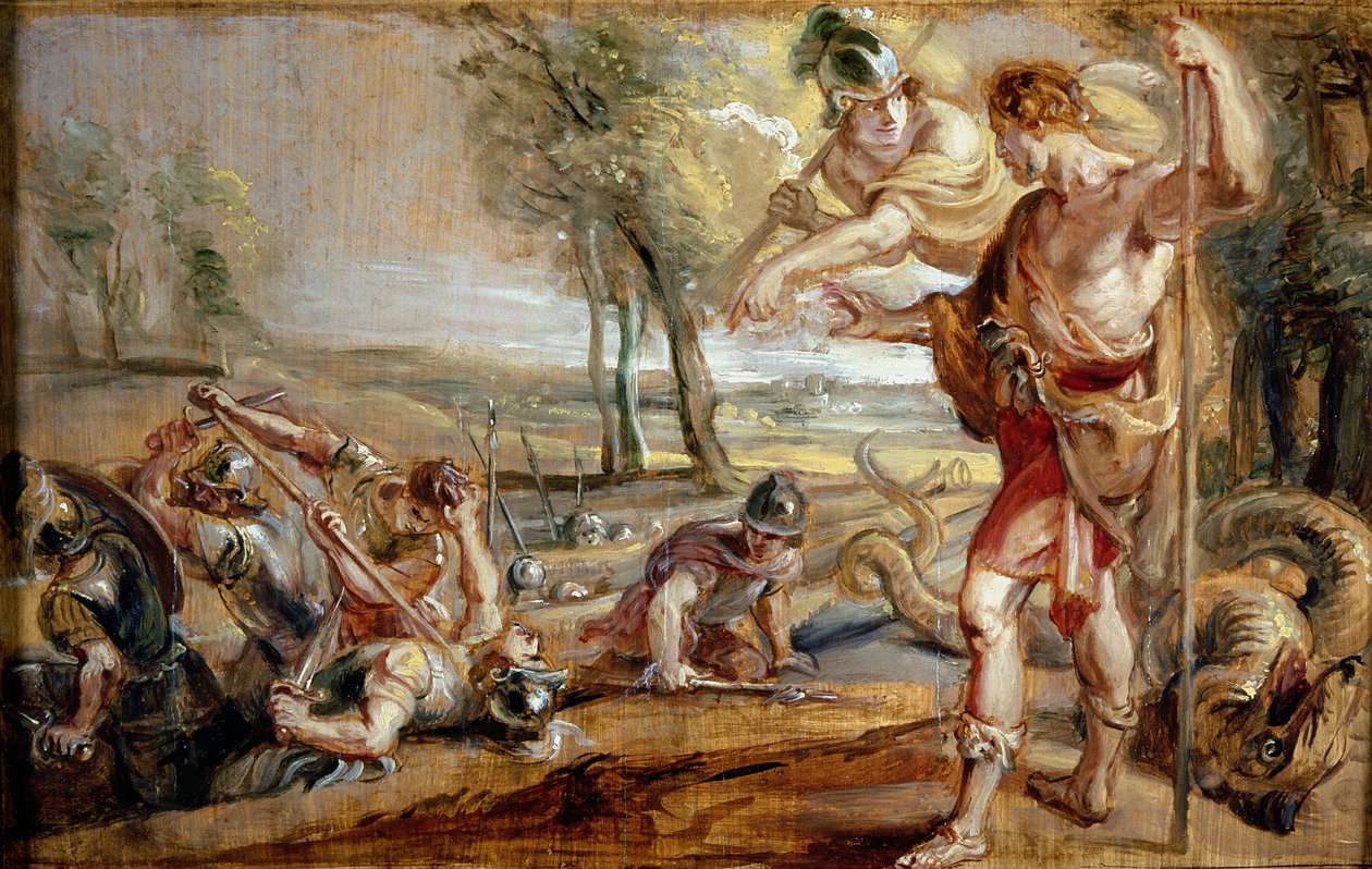 Cadmus Ejderhanın Dişlerini Ekiyor by Peter Paul Rubens